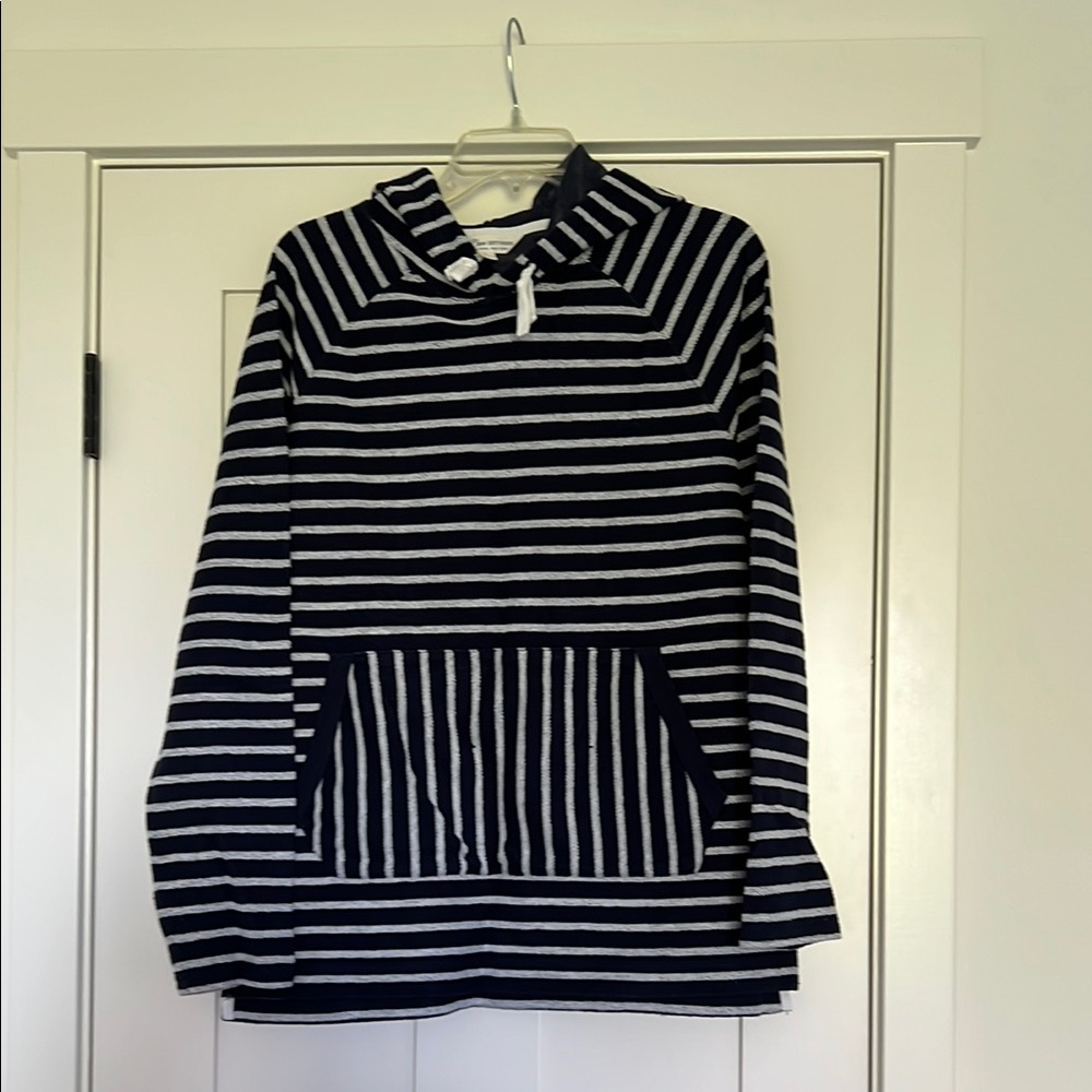 Striped Navy and White Hoodie